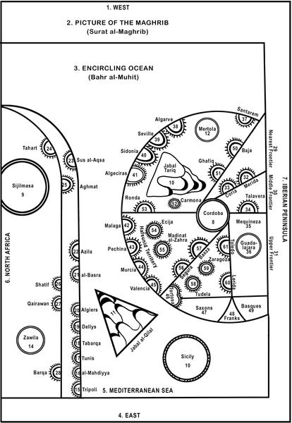 Leiden KMMS 3101 Maghrib Map - Line DrawingDUPLICATED