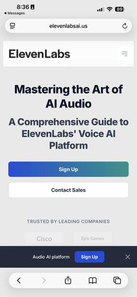 Eleven Labs (from Chuck Sellman)&nbsp;
