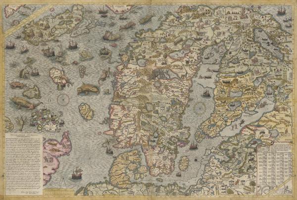 Map of the Sea - Olaus Magnus - 1572