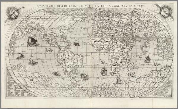Universale Descrittione Di Tutta la Terra Conosciuta Fin Qui - Giacomo Gastaldi - 1568