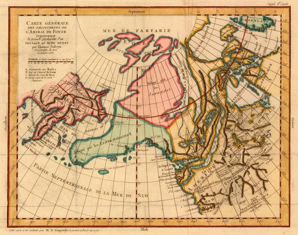 Northwest Passage - Robert de Vaugondy - 1772
