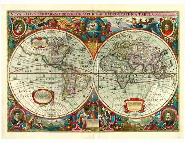 Map of the World - Hendrik Hondius - 1630