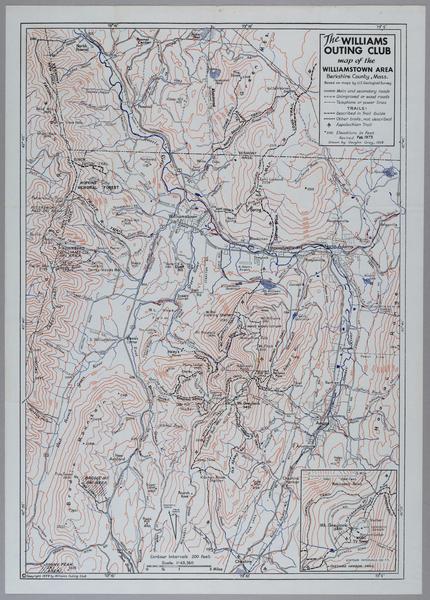 E224 -Massachusetts MA Williamstown 1973 Williams Outing Club Trail Guide and map DUPLICATED
