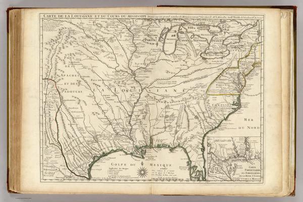 Carte de la Louisiane et du Cours du Mississipi - Guillaume de L'Isle - 1718