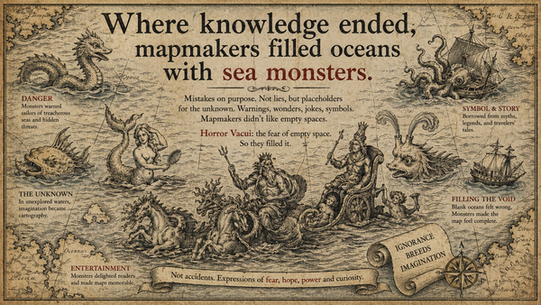 Where Knowledge Ended, Mapmakers Filled Oceans With Sea Monsters