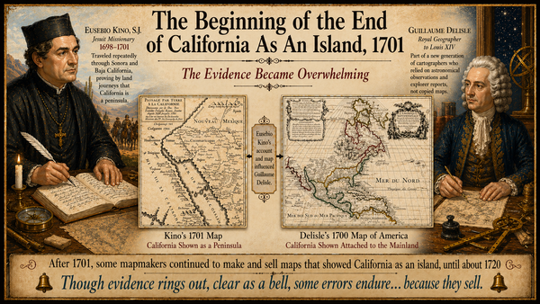 The Beginning of the End of California as an Island - 1701