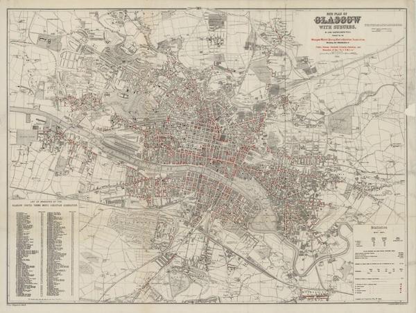 Glasgow Drink Map - 1884